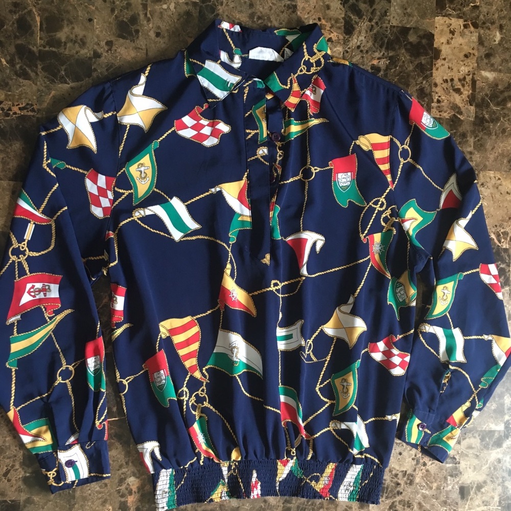 vtg alfred dunner long sleeve blouse sz 12